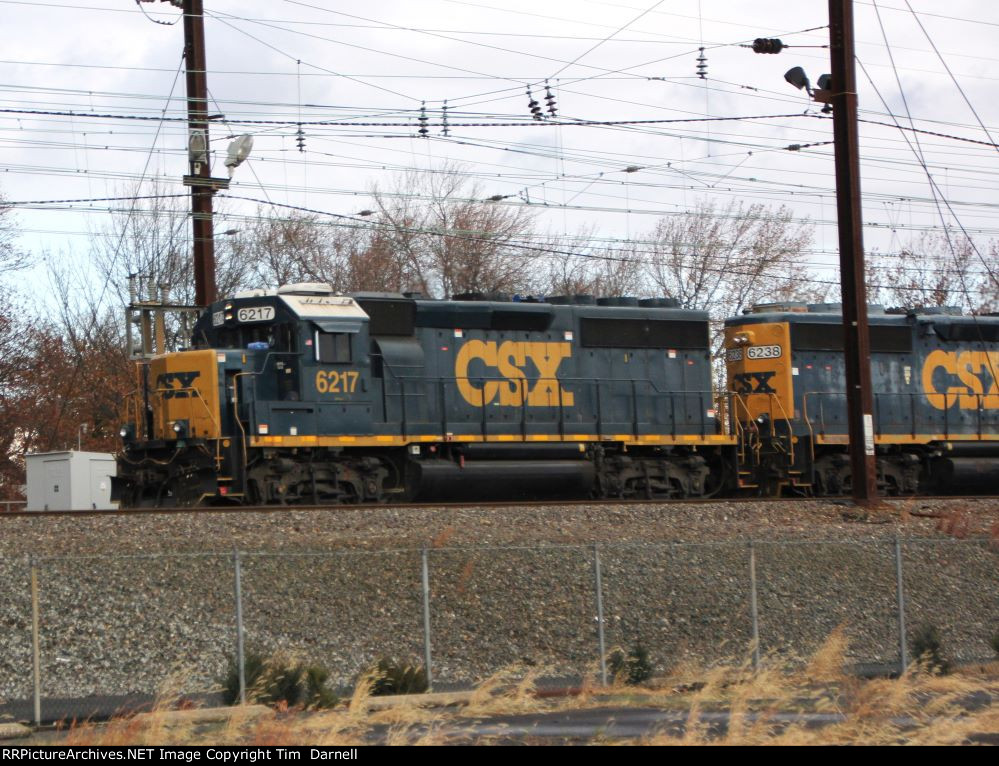 CSX 6217 on a local